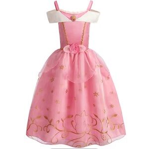 NEW Disney Aurora Princess Dress – Sparkly Sequin Mesh Party Gown Queen